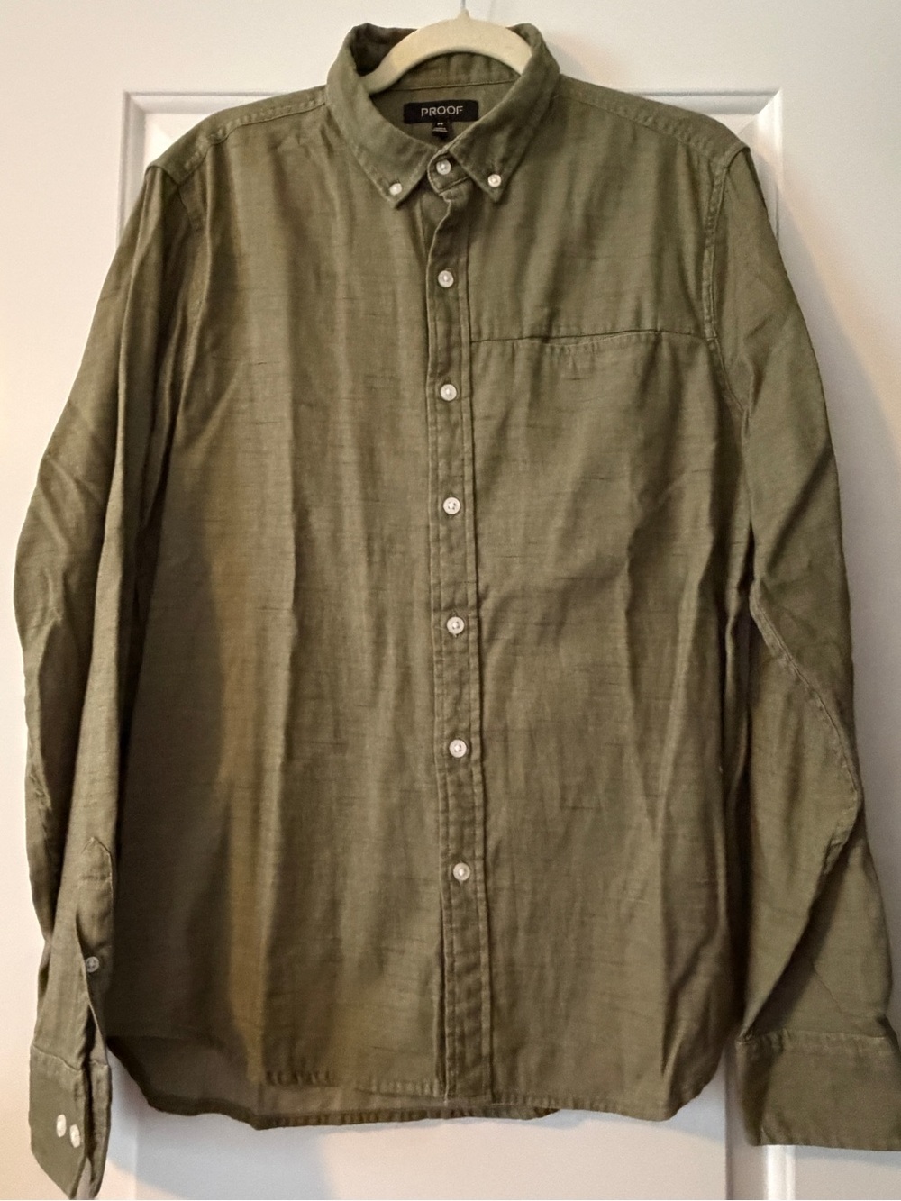Proof Marled Button-down Travel Shirt-  Size M